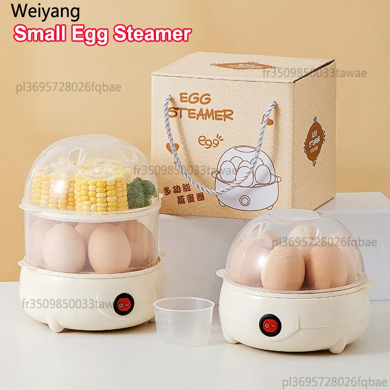 Nuevo Vaporizador de Huevos de Doble Capa, Vaporizador Pequeño y Portátil para el Hogar, con Apagado Automático, Máquina para Cocinar Desayunos