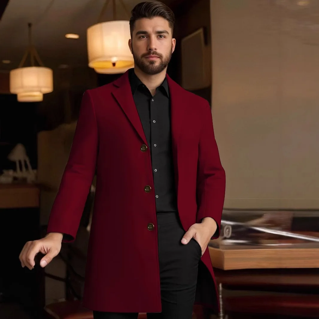 2026 Spring Foreign With Turn-Down Collar, European And American Size, Casual Fashionable Mid-Length Trench Coat jacket