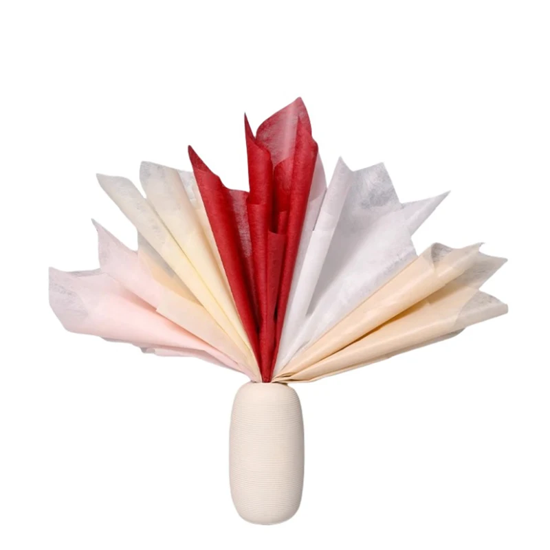 

40Pcs/Set Korean Style Floral Bouquet Packaging Materials Extractable Milk Cotton Paper Flower Wrapping Liner for Gift Items
