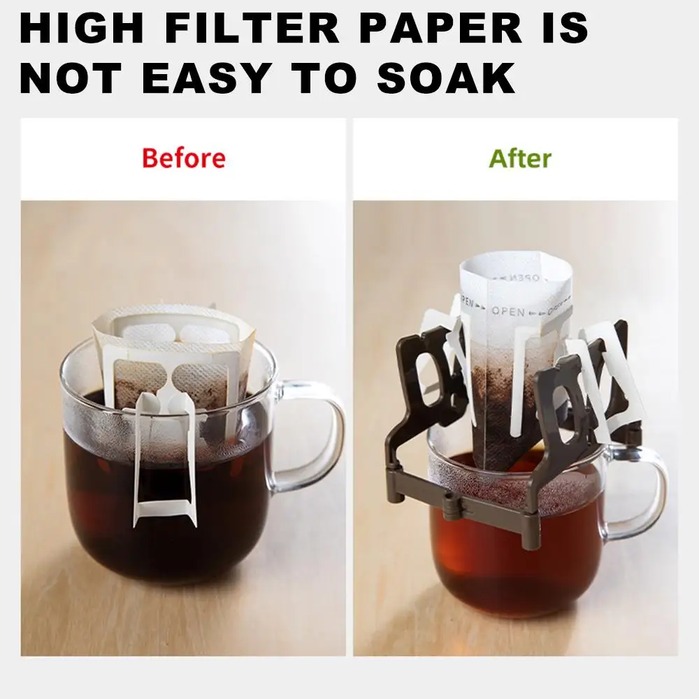 Ear Hanging Filter Paper Holder Hand Brewed Coffee Holder Filter Bag Support Bracket Foldable Coffee Utensils