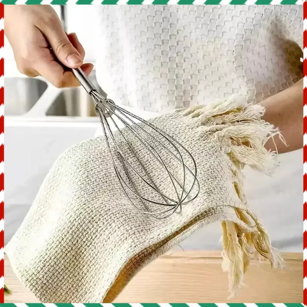 

5.5 Inch Stainless Steel Egg Stirring Balloon Whisk Manual Egg Beater Mixer Kitchen Baking Utensil Cream Butter Whisk