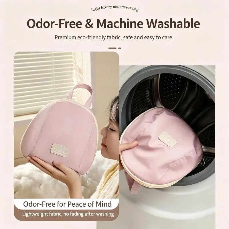 Tragbare BH-Aufbewahrungstasche, wasserdichtes Polyester, großes Fassungsvermögen, für Reisen, Geschäftsreisen, täglichen Gebrauch – Detail 3