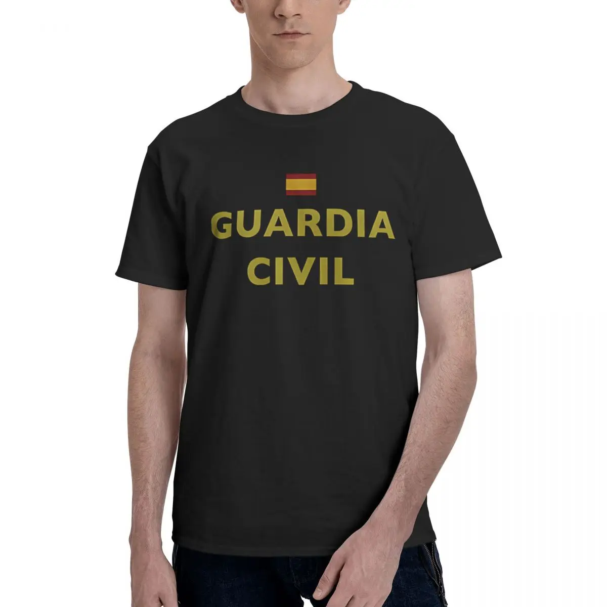 

Spainsh Support The Civil Guard 1, 100% хлопок, повседневная дышащая удобная футболка Kawaii с короткими рукавами, мужская одежда