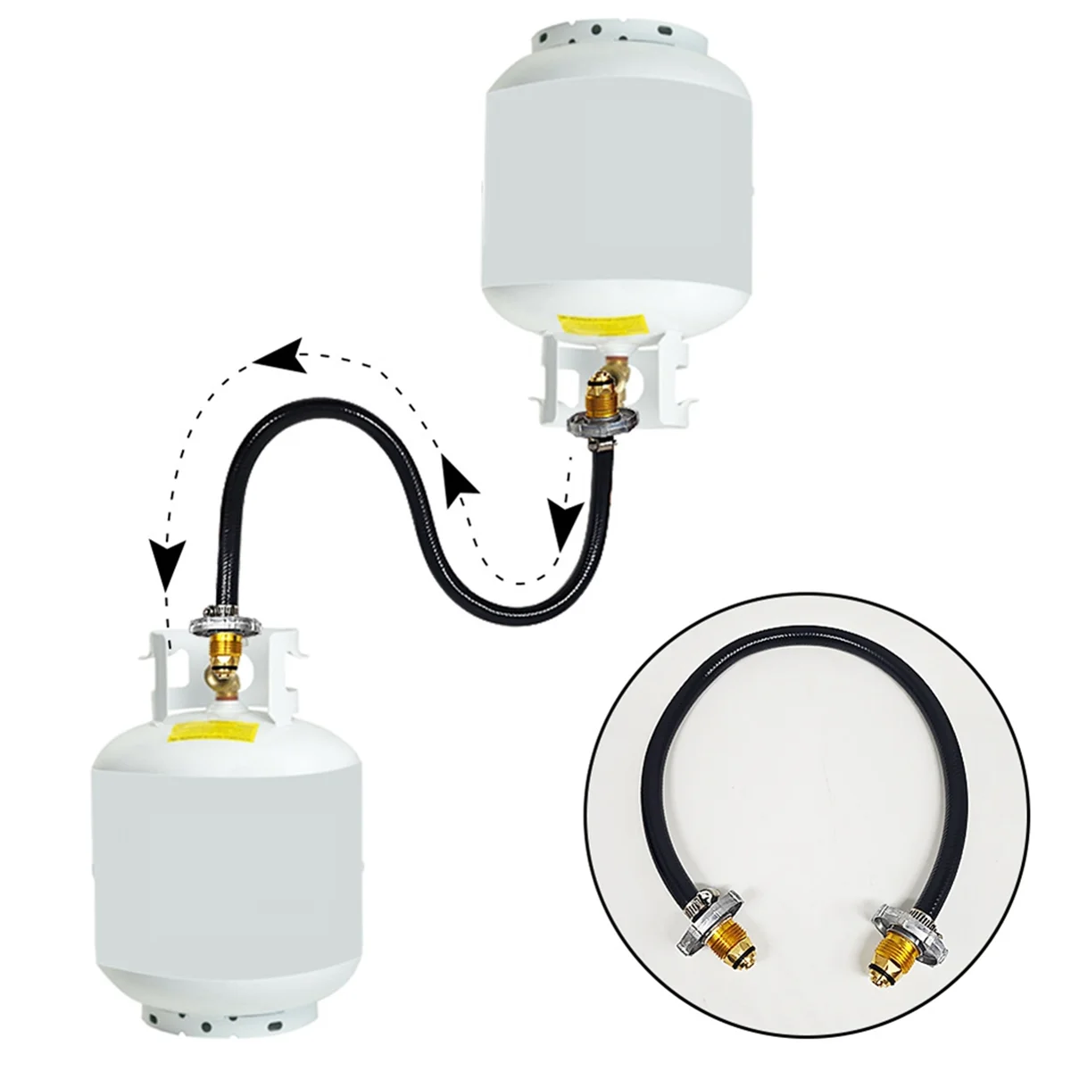 A06T-Camping Gas Stove Propane Refill Adapter Filling Connection Hose Outdoor Camping Gas Accessories Filling