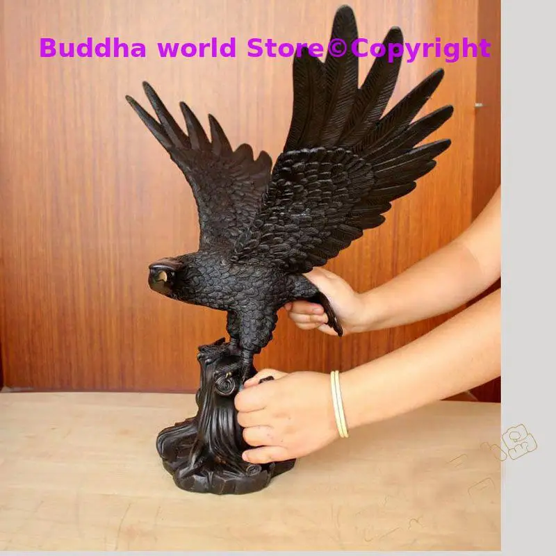 XL # HOME OFFICE Manager Elite GOOD FENG SHUI Bronze carving Success powerful eagle GOOD LUCK Totems Mascot Decoration statue