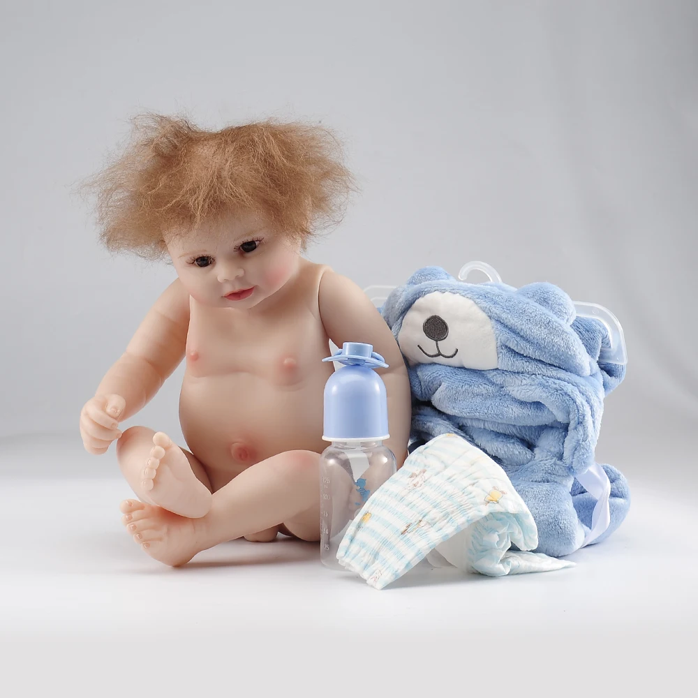 

MAK 50cm Dolls Real Looking Boy Baby alive Dolls Full Silicone Complete Body Dolls Children Gift Bath Toy