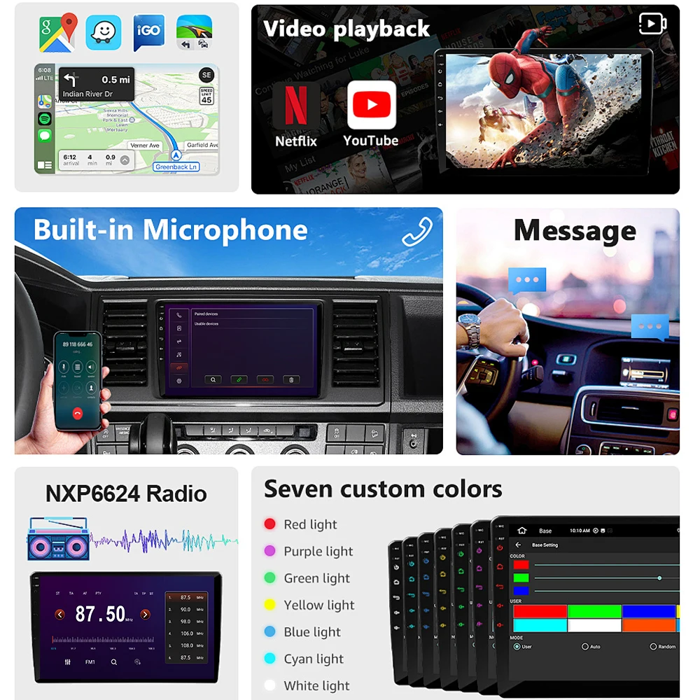 Android 16 Carplay Multimedia Video Player for Mitsubishi Pajero Sport L200 Triton 3 2015-2019 GPS Navigation Radio view 4