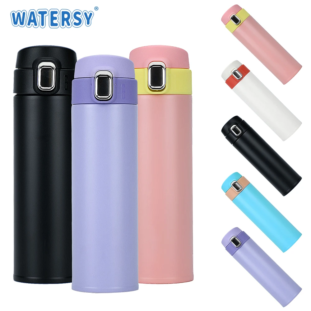 1pcs Watersy 500ML/17oz Stainless Steel Vacuum Tumbler Spill Proof with Lid Sports Water Bottle Portable Car Insulated Mug