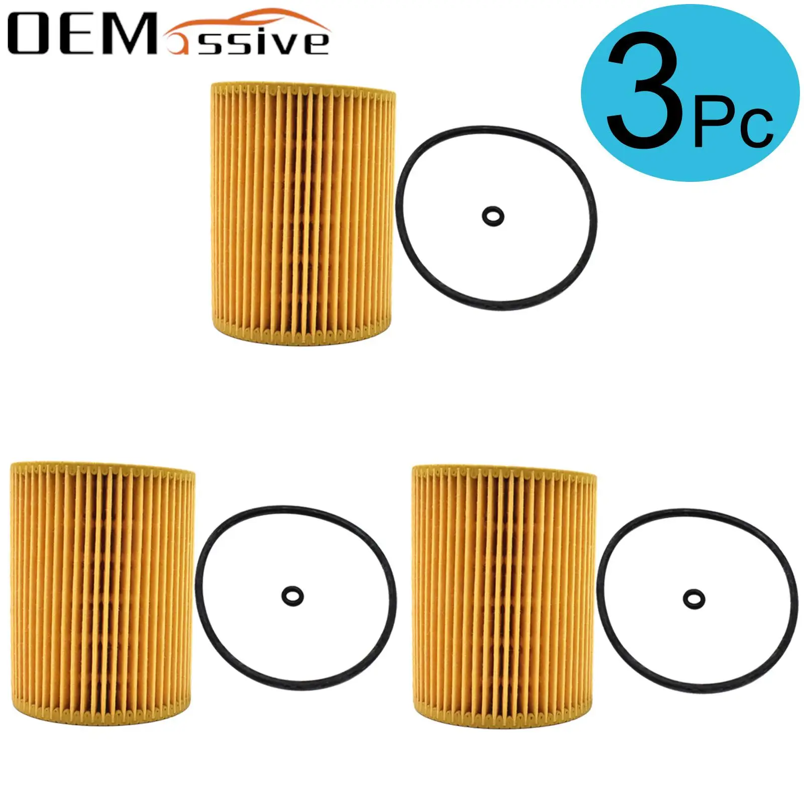 3X Oil Filter For Mercedes-Benz E-Class T-Model S212 E350 BlueTEC CDI 4-matic OM642.850/856 2009 - 2016 2987CC 3.0 Engine Estate