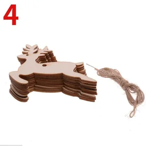 Christmas tree creative wood decorations, Holiday Party pendant, diy home decoration, 10pcs per bag 10 Main Sales Vasco de Gama - №9
