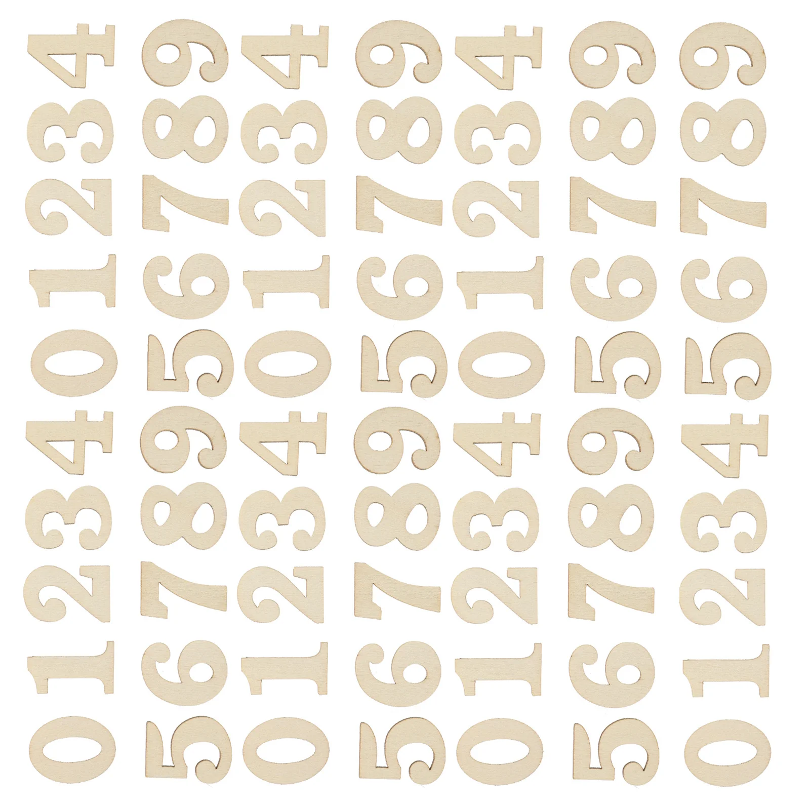 100 قطعة أرقام خشبية ذاتية الصنع ساعة حائط عدد أرقام أرقام عربية خشبية مختلطة خشب أصلي حرفة تزيين عربية ذاتية الصنع