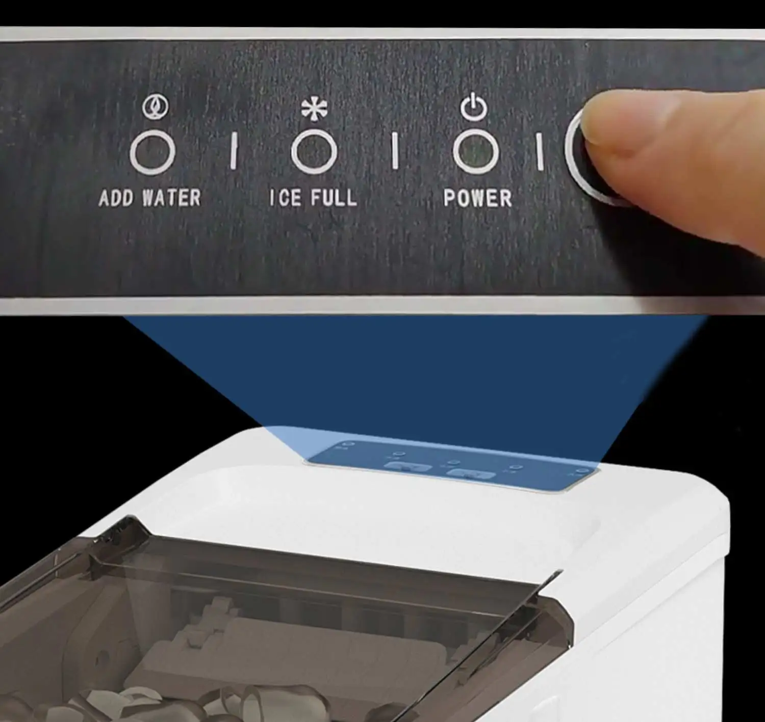 家庭用自動製氷機ポータブルカウンタートップ家庭用ミニキューブ製氷機