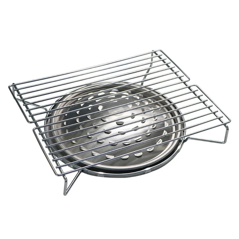 

Portable Outdoor Mini Grill BBQ Rack Family Party Home Garden Household Stainless Steel Barbecue Gas Stove Shelf Cooker T21C