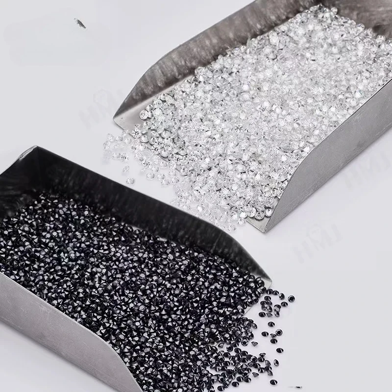 

(Новая акция) Черные камни Муассанит цвета D Круглая огранка 0,8-2,9 мм Свободные драгоценные камни VVS1 Отличная огранка для изготовления ювелирных изделий