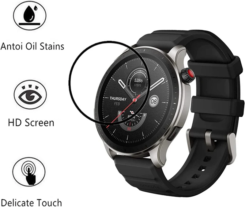 3D Curved Screen Protector For Amazfit GTR 4 Smartwatch Scratch Protective Film For Amazfit GTR 4 TPU Soft Protector Films