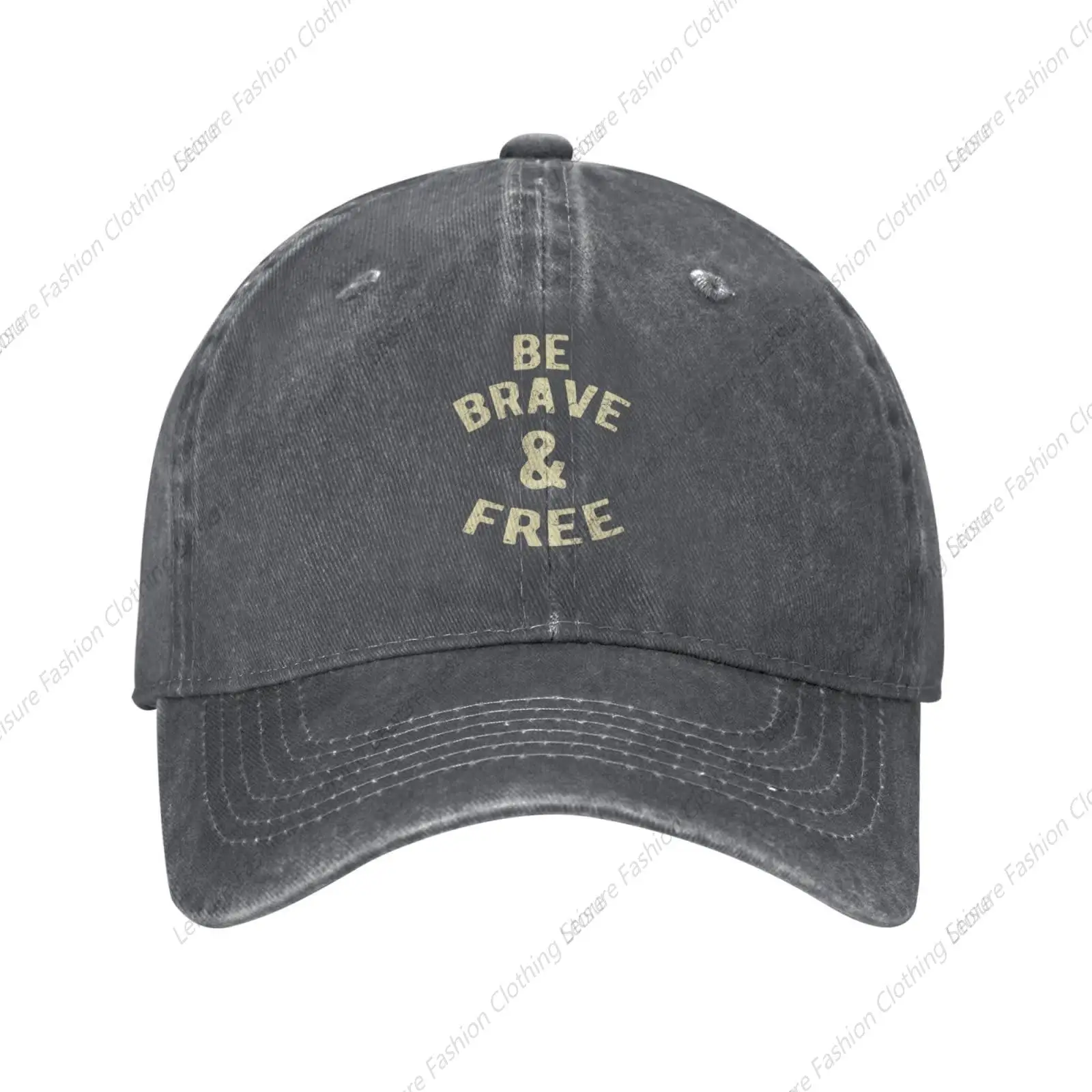 

Brave and Free Baseball Cap for Men Women Hats Denim Trucker Caps Dad Hat