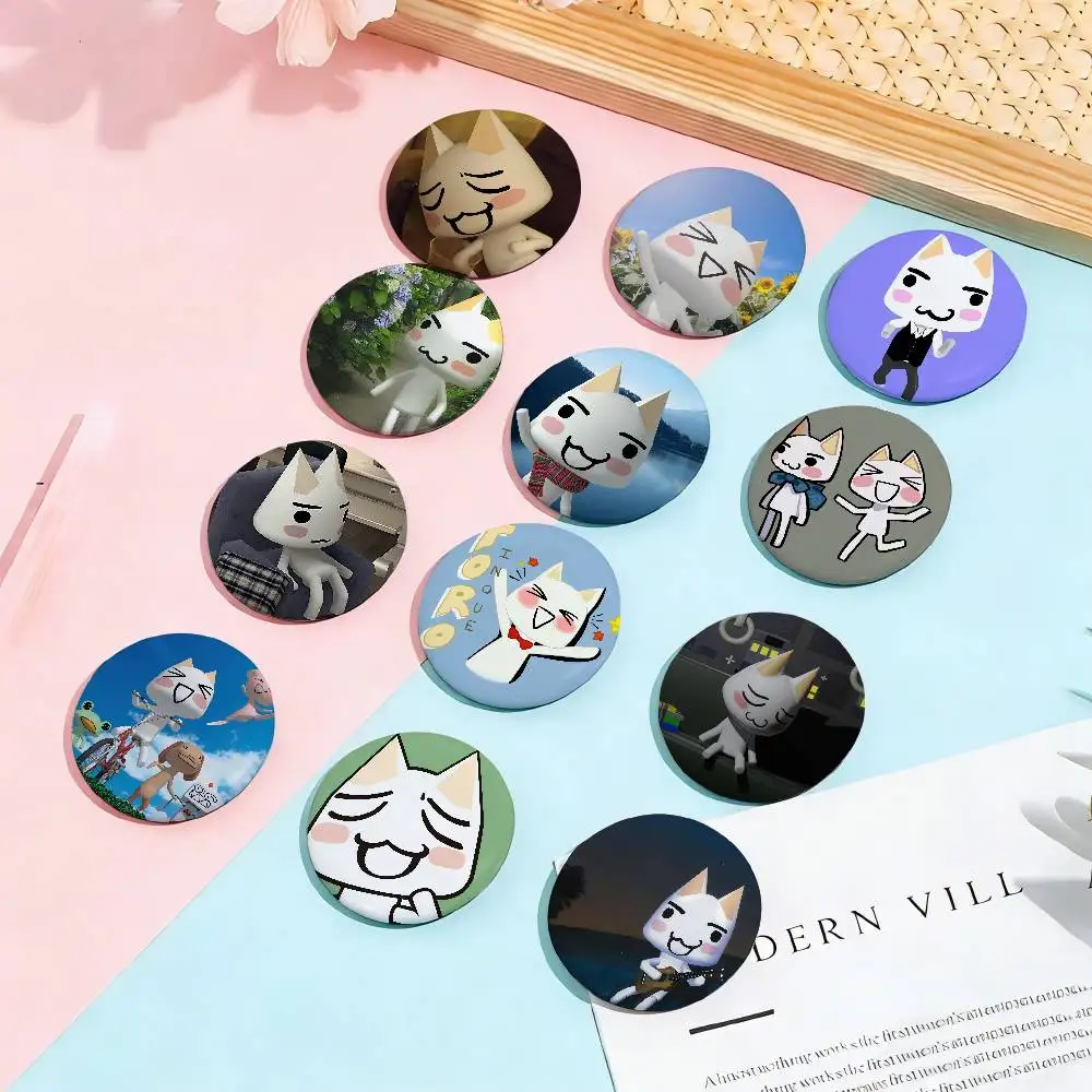 Inoue Toro Runde Knopfnadeln, Slogan, kreative Broschen, Rucksack, Kleidung, Dekoration, Mode, Cartoon-Schmuck, Geschenke A