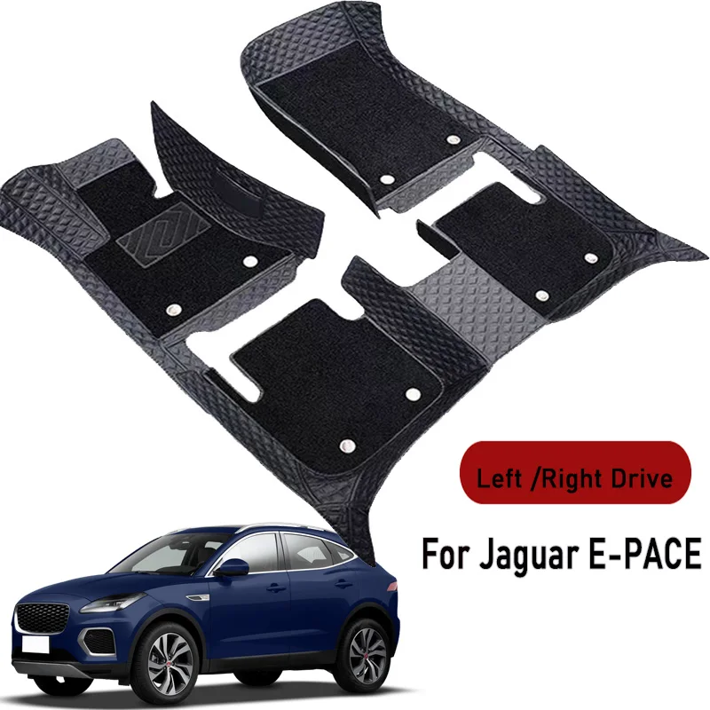 Car Floor Mats for Jaguar E‑PACE 2018 2019 2020 2021-2024 Customauto Foot Pads Automobile Carpet Cover Interior Accessories