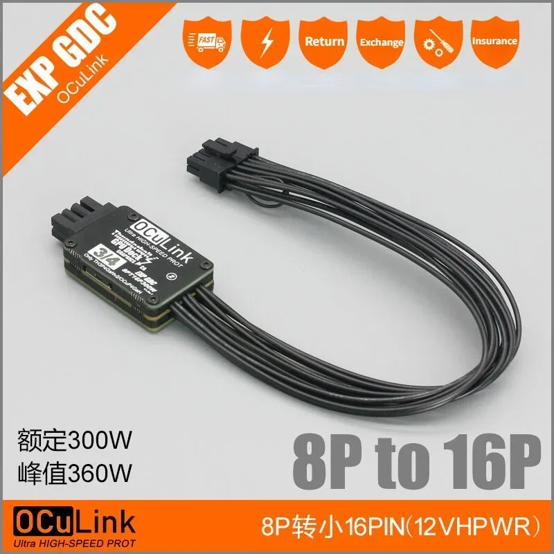 OCuP4GaN TH3P4 GaN OCuLink GPU Dock External Graphics Card Accessories CPU8P 8P to 16P Power Supply PCI-E 4.0 OCuLink Data Cable