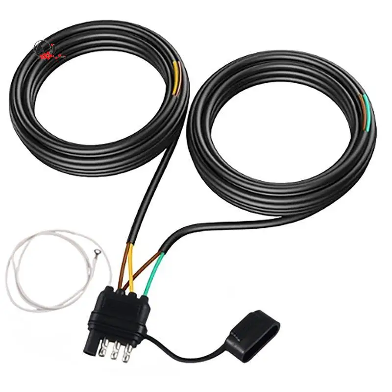 A10E-26FT Trailer Wiring Harness Kit, 4 Pin 5 Wire Trailer Wiring Harness,For Tail Lights, Brake Lights And Turn Signals