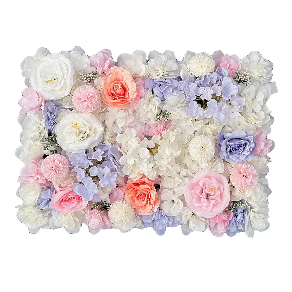 Artificial Flower Wall Panel Floral Background Rose Hydrangea Suitable for Party Wedding Bridal Shower Outdoor Home Decor