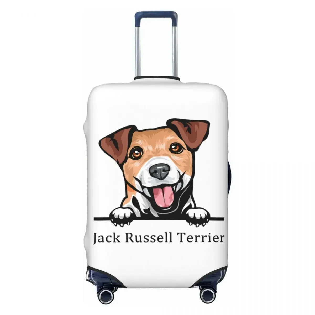 

Custom Fashion Peeking Dog Jack Russell Terrier Luggage Cover Protector Dust Proof Pet Animal Travel Suitcase Covers