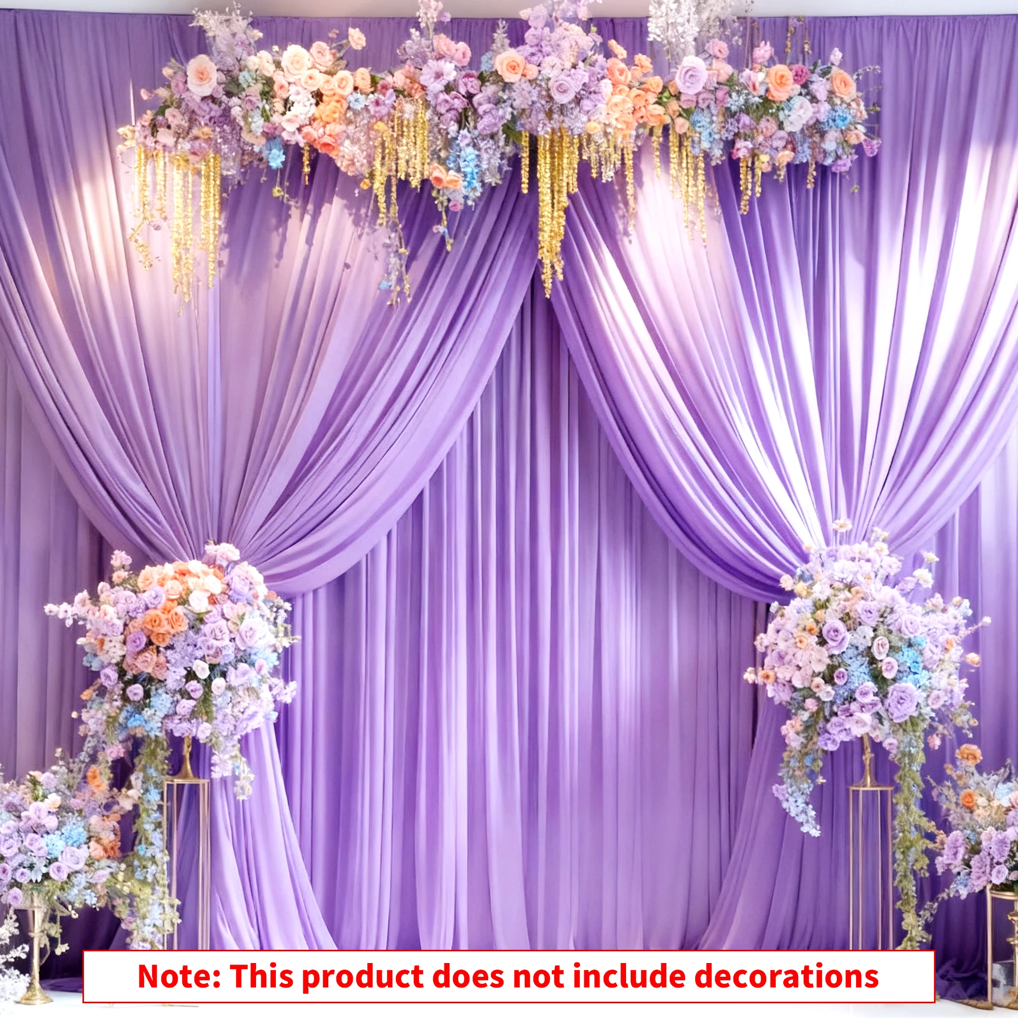 30ft X 10ft Knitterfreie Weiße/Rosa/Marineblau/Himmelblau/Königsblau/Schwarze/Rote/Champagner/Elfenbein/Lila Hintergrundvorhänge, Polyester Fotohintergrundstoff, 6 Stück 5X10Ft Hintergrundvorhänge,