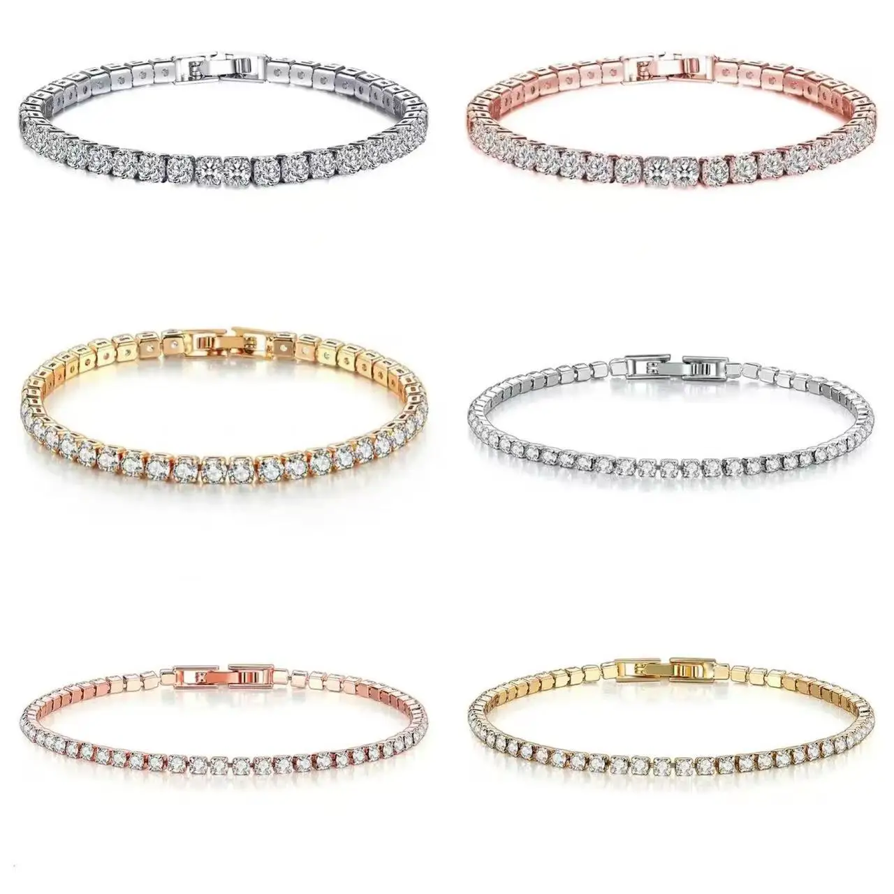 

Popular Hip-hop Trend Women's Tennis Bracelet - 925 Sterling Silver Exquisite Sparkling Cubic Zirconia Party Jewelry Gift
