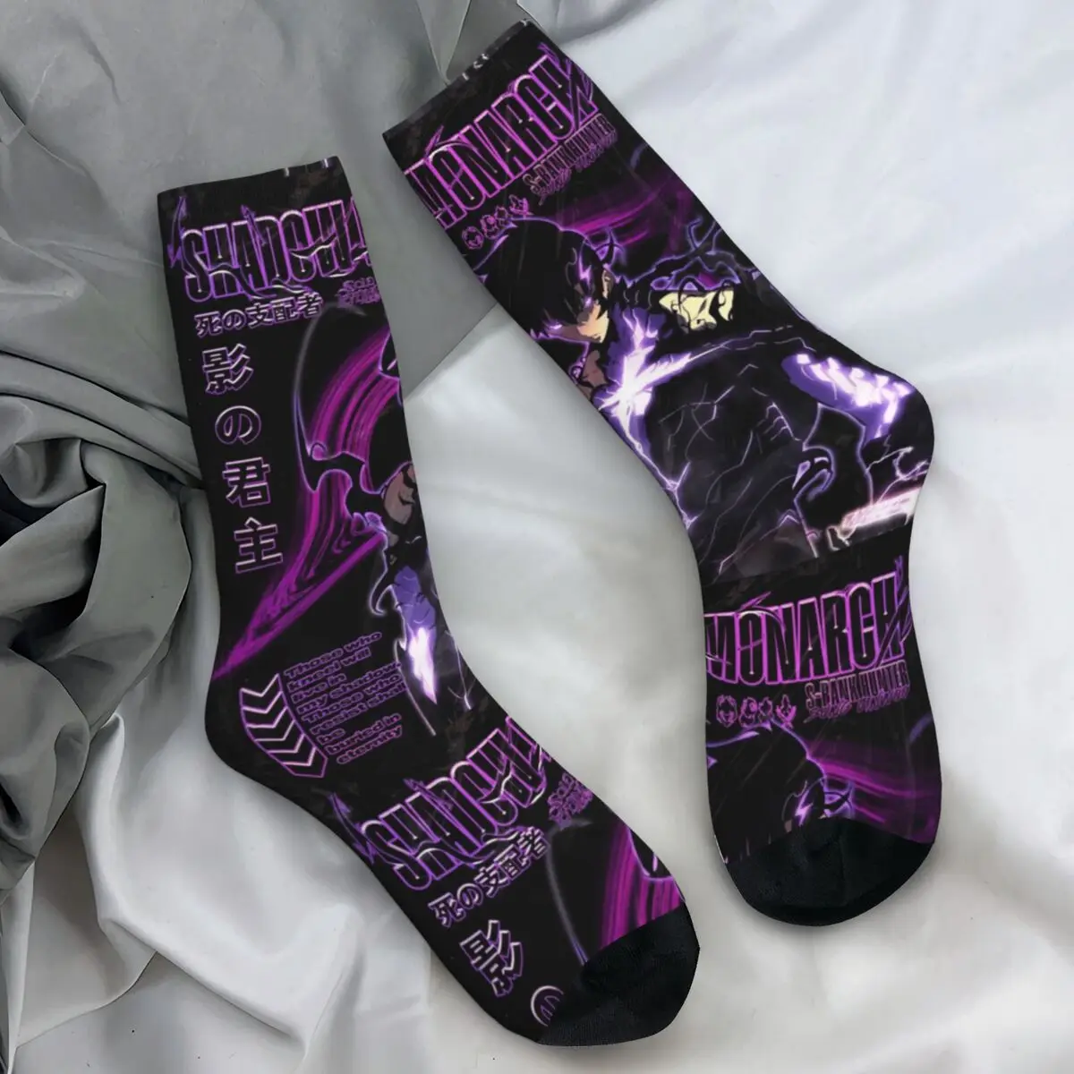 

Solo Leveling Jin Woo Anime Socks Autumn Stockings Casual Women Men Breathable Socks Design Outdoor Sports Non Skid Socks