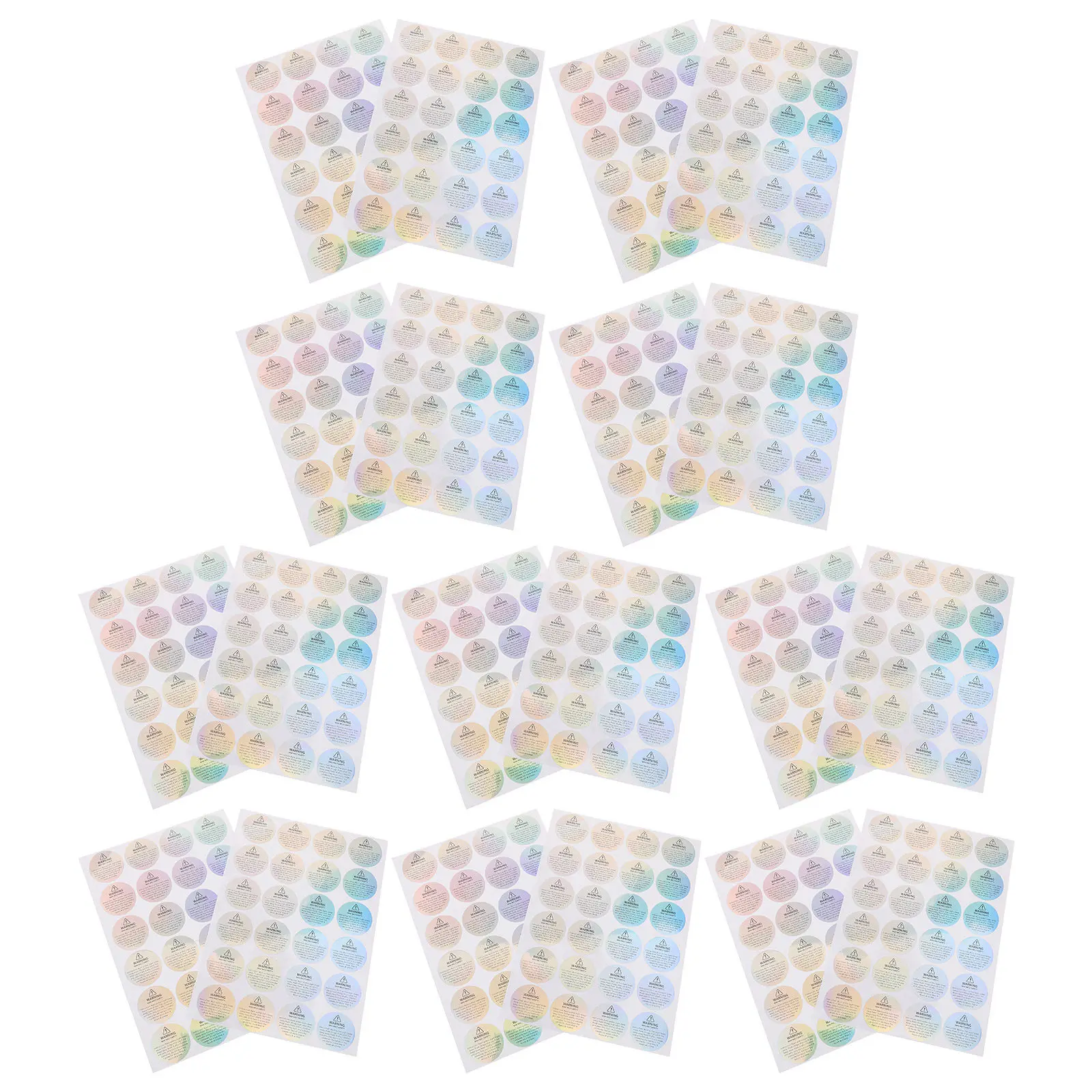 

20Pcs Holographic Safety Labels Suffocation Warning Stickers for DIY Making Jar Tins Containers Wax Melts Flame