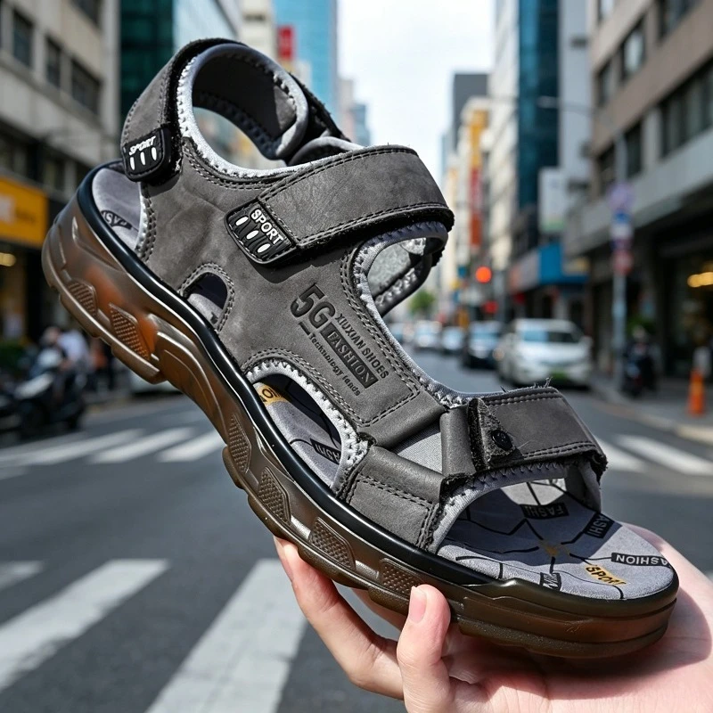

2026 Classic Men's Hiking Sport Sandals Lightweight Leisure Beach Shoes Summer Open-Toe Breathable Travel Walking Sandials