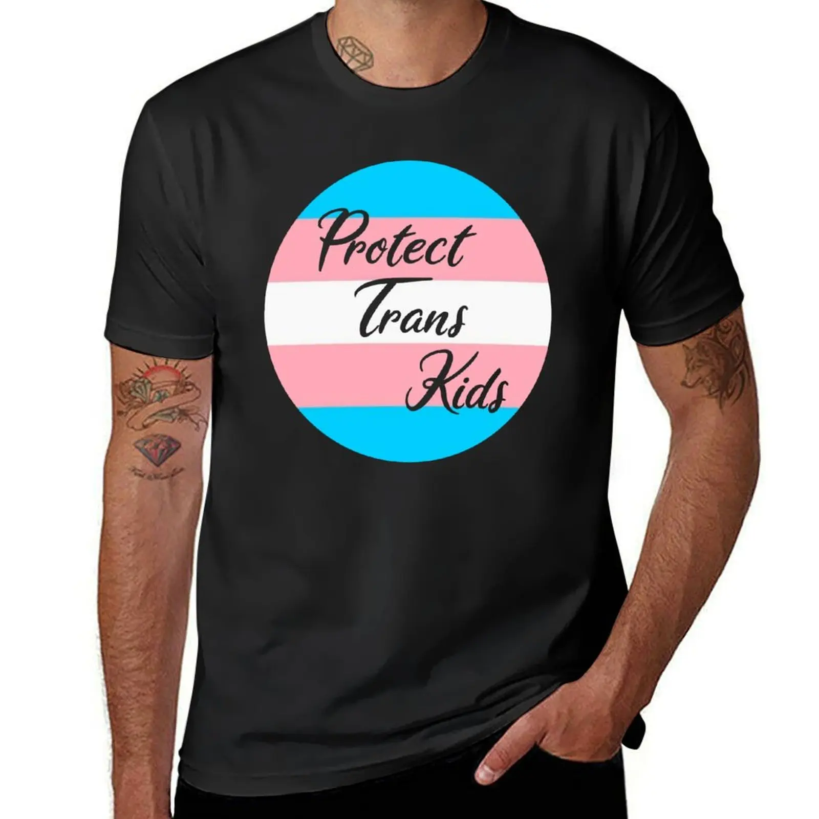 

Protect Trans Kids (Trans flag) T-Shirt shirts graphic tees cheap stuff anime figures Funny t-shirts mens t shirt