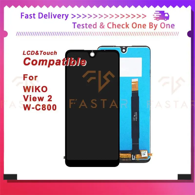 

6.0"Tested For WIKO View 2 W_C800 LCD Display Touch Digitizer Assembly Replacement mobile phone Screen wiko view2 c800 lcd