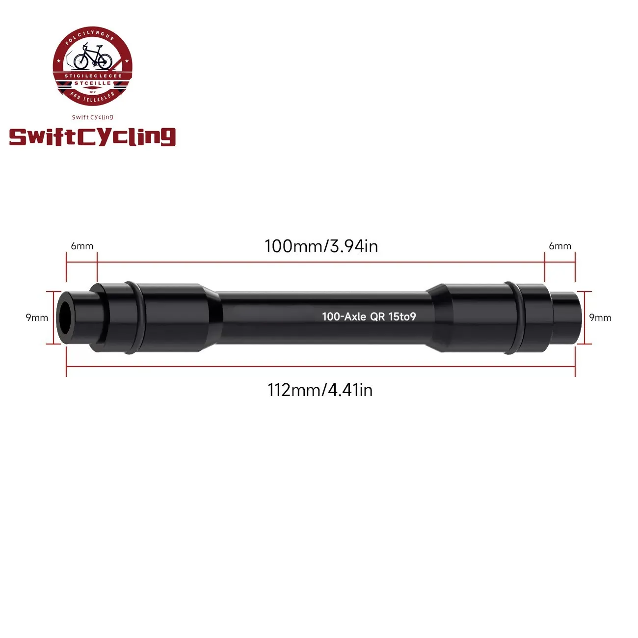 Swift MTB Hub Thru Axle Bike Axle QR Adapter 100mm Spacing 12mm to 9mm/ 15mm to 9mm/ 15mm to12mm/ 20mm to 15mm Bicycle Wheel