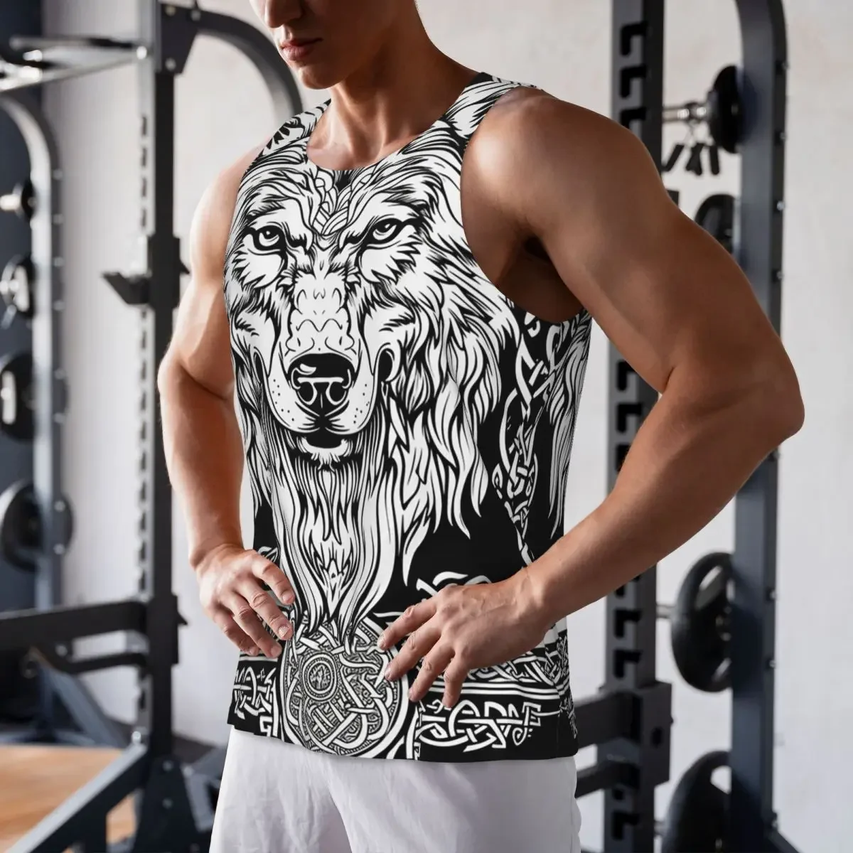 Quick Dry Norse Nordic Viking Celtic Gym Tank Muscle Sleeveless Shirt Bodybuilding Breathable Vest