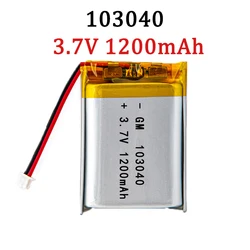 103040 3.7V 1200mAh Polymer Lithium Rechargeable Battery For GPS Navigator MP5 Bluetooth Headset PS4 3.7V 103040 Batteries