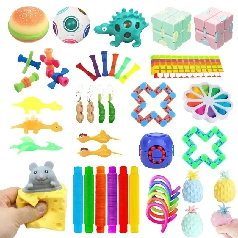 Random Fidget Toys Mystery Gifts Pack Surprise bag Fidget Set Antistress Relief Toys for kids party christmas