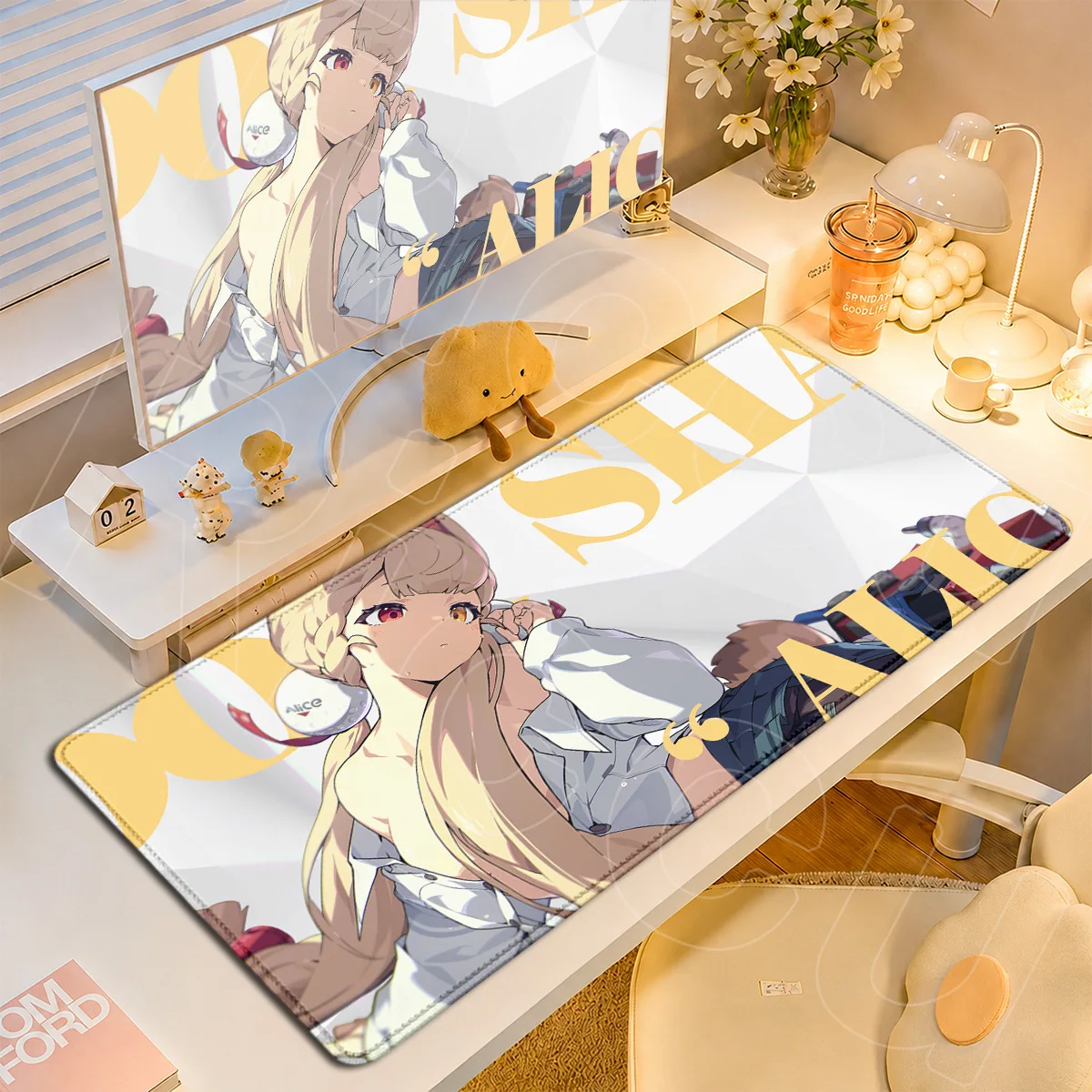 Zenless Zone Zero Kawaii Girl Ukinami Yuzuha Alice Game Mouse Pad ZZZ Large Tabletop Carpet PC Rubber Accessories Office Cabinet