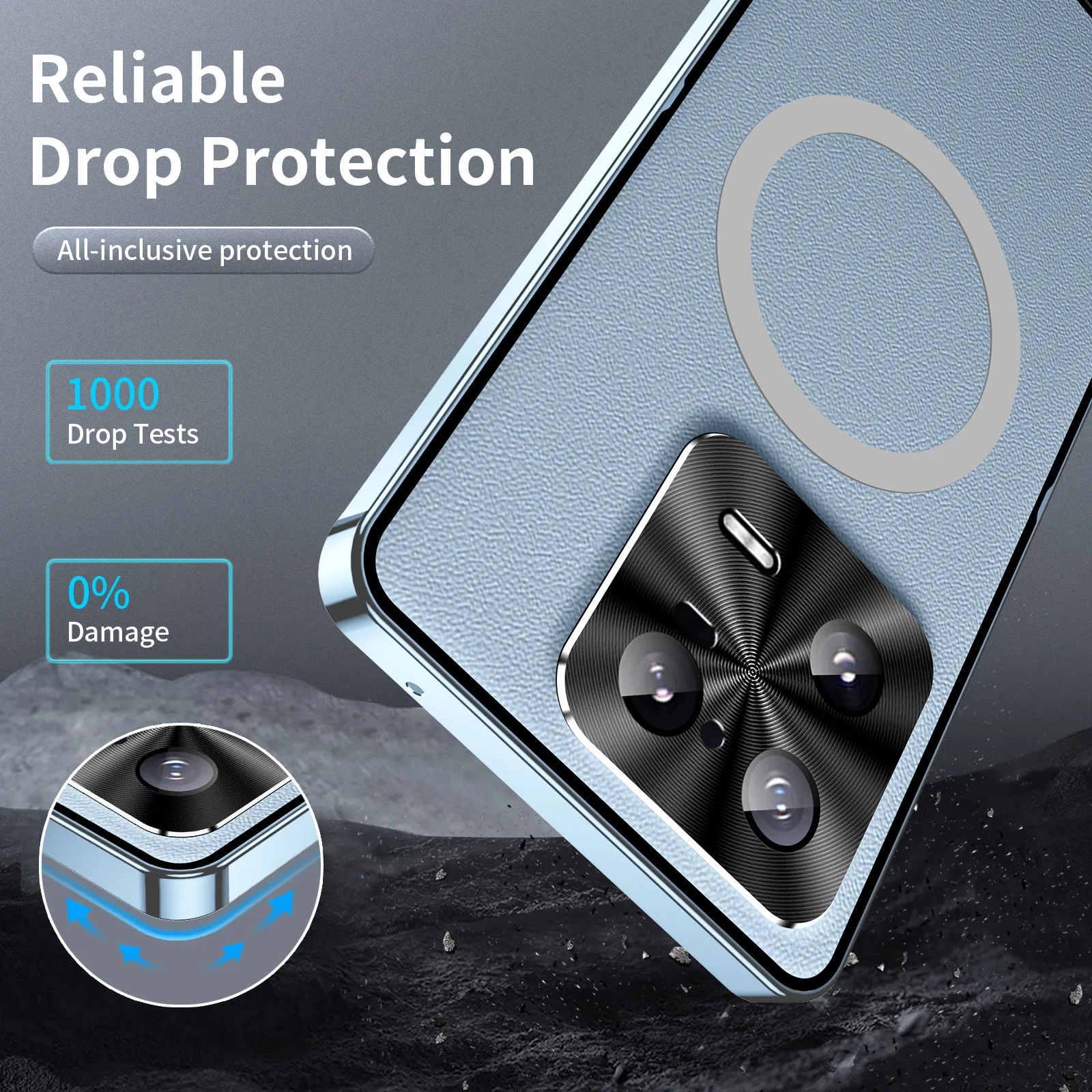 Aluminum Alloy Frame Phone Case For Xiaomi 13 Pro 13 Metal Full Coverage Lens Magsafe Frosted Ultra-thin Protective Back Cover
