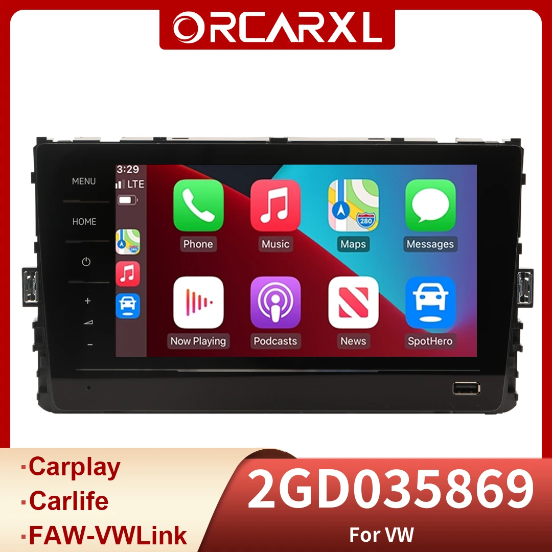 

Deasy RCD520 Carplay Car Radio MIB 3 Full 8 inch Display Touch Screen 2GD 035 869 For VW MQB B8 T-Roc T-Cross Polo Touran Jetta