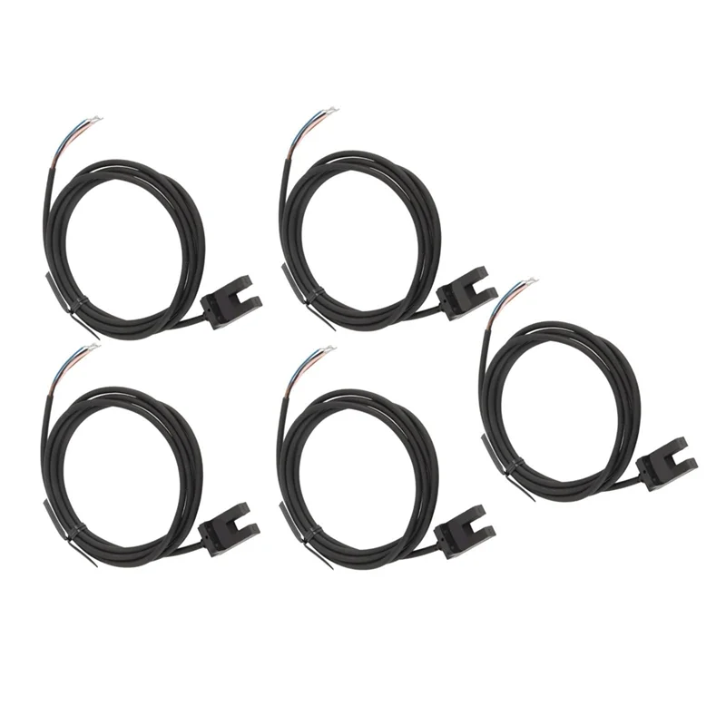 

5PCS Photoelectric Sensor Switch, SX673 U Shape Inductive Photoelectric Sensor DC5-24V, 5Mm NPN Photocell Sensor