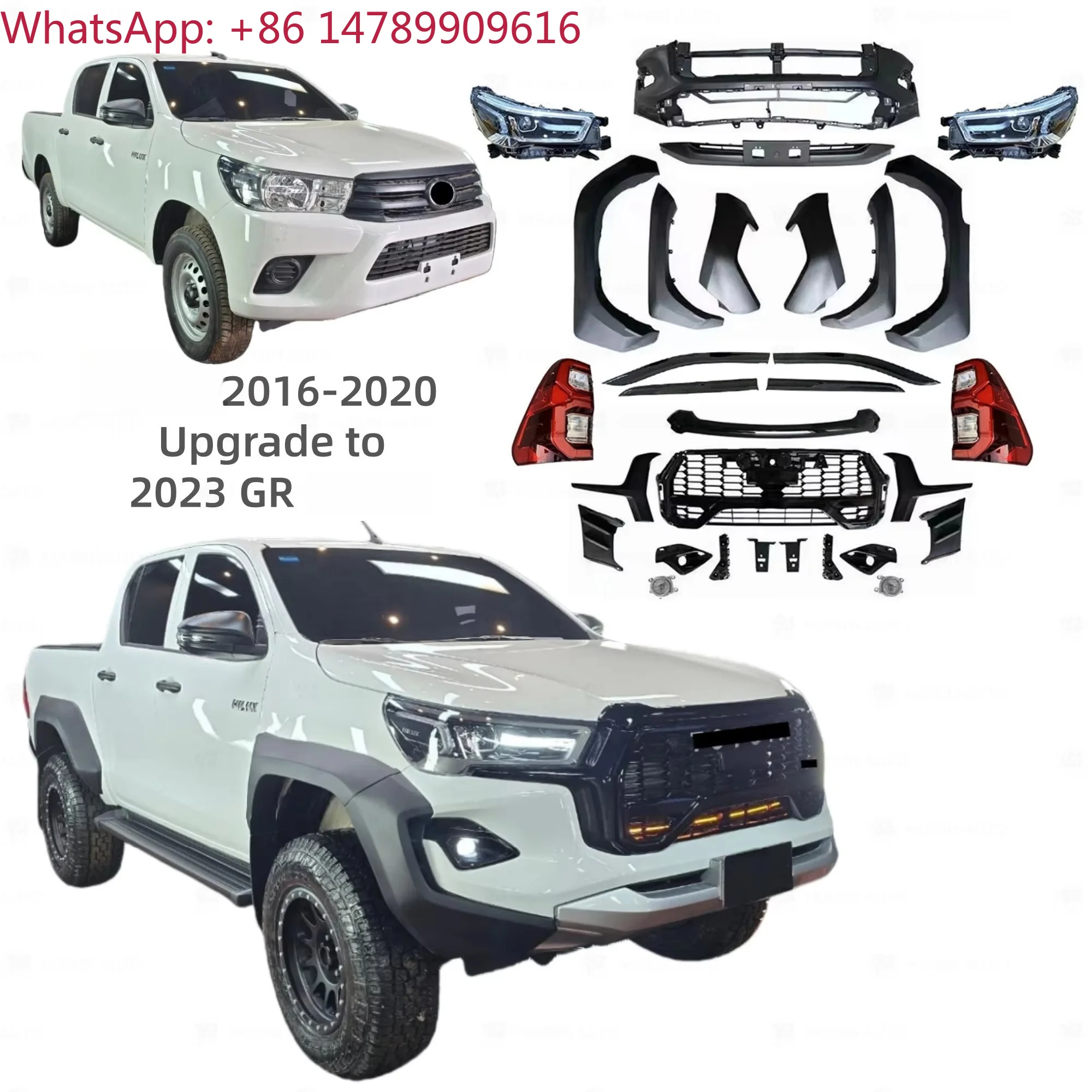 Car Body Kit For Old-to-new ConversionPickup Truck Accessories Hilux For Hilux Revo Rocco 2016 2017 2018 2019 Year Upade 2023