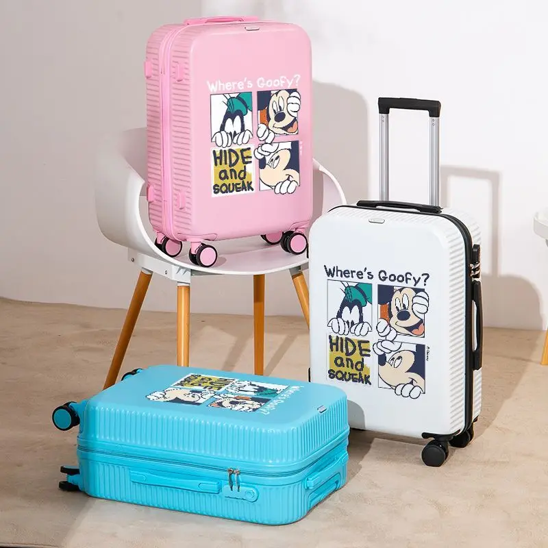 Disney Luggage Set Trolley Luggage Bag Cartoon Zipper Lightweight Suitcase Rolling Luggage Case Travel Suitcase on Wheels