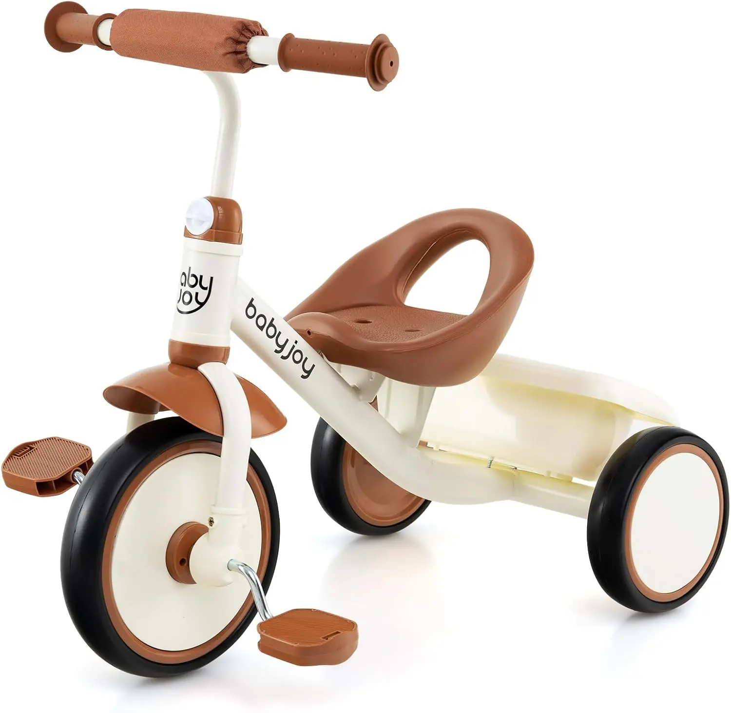 Tricycle pour enfants avec siège réglable et panier de rangement, tricycle pour tout-petits, équitation intérieure et extérieure, garçons et filles