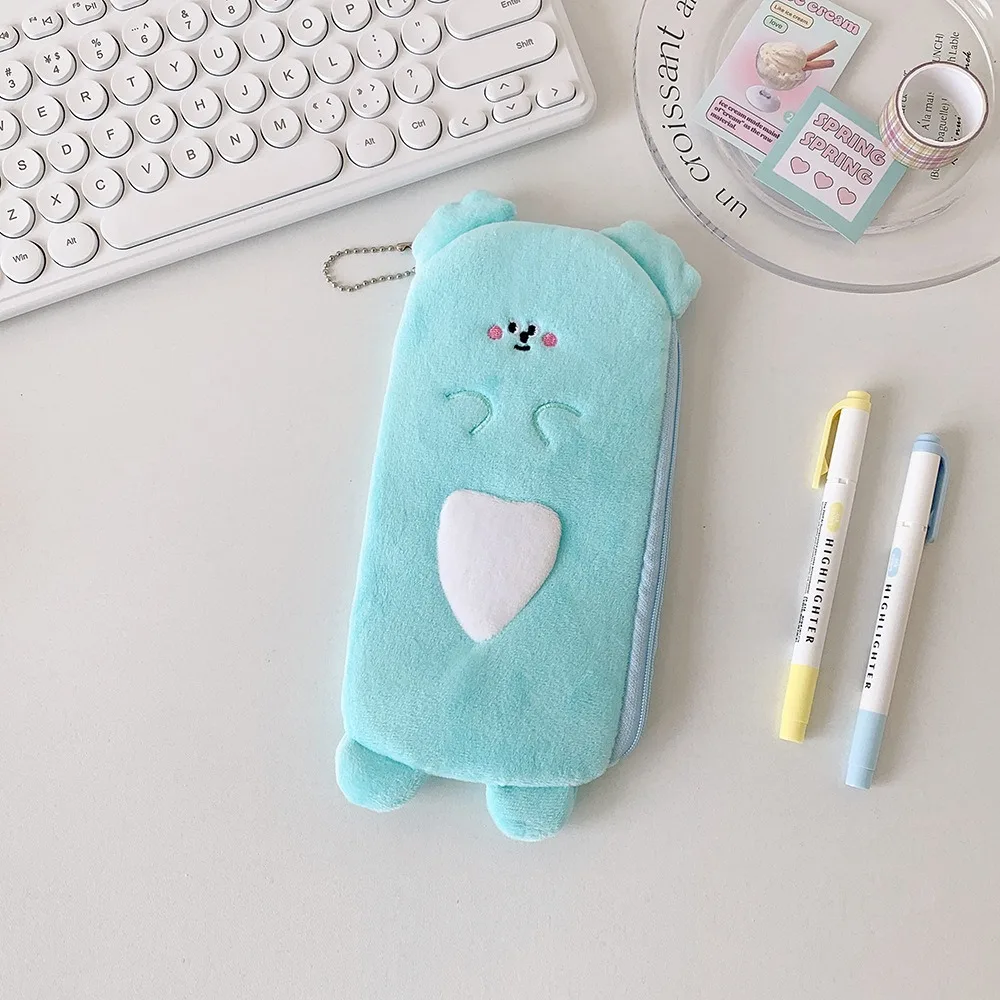 Plush Cartoon Storage Bag Watermelon Banana Desktop Storage Fruit Pencil Pouch Animal Bear Bunny Ins Style