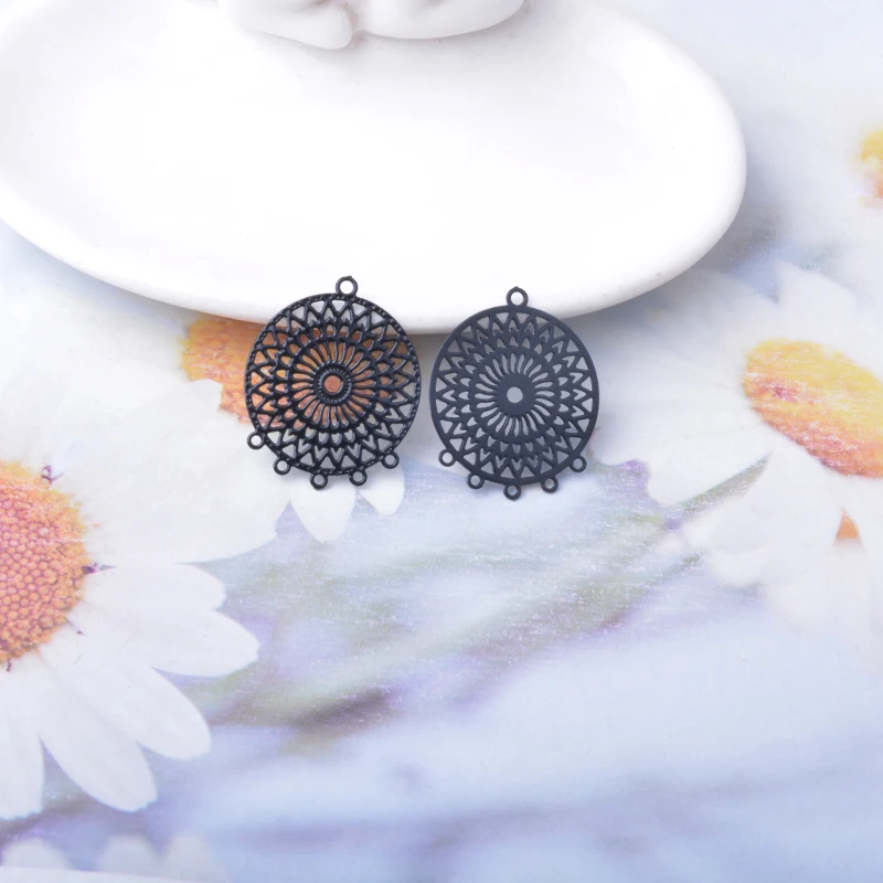 10 Stück Filigran-Schmuckverbinder aus Edelstahl, geometrischer Wassertropfen-Ohranhänger, DIY-Schmuck-Ohrring-Zubehör – Detail 11