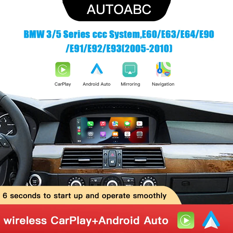 

Wireless Carplay/Android Auto 8.9 ''Touch Screen Multimedia Radio for BMW 3/5er E60/E63/E64/E90/E91/E92/E93 2005-2010 CCC Linux