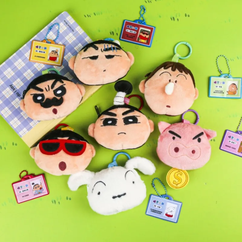 

Crayon Shin-chan Keychain Wallet Kawaii Coin Purse Earphone Organizer Data Cable Organizer Bag Key Ring Christmas Birthday Gifts