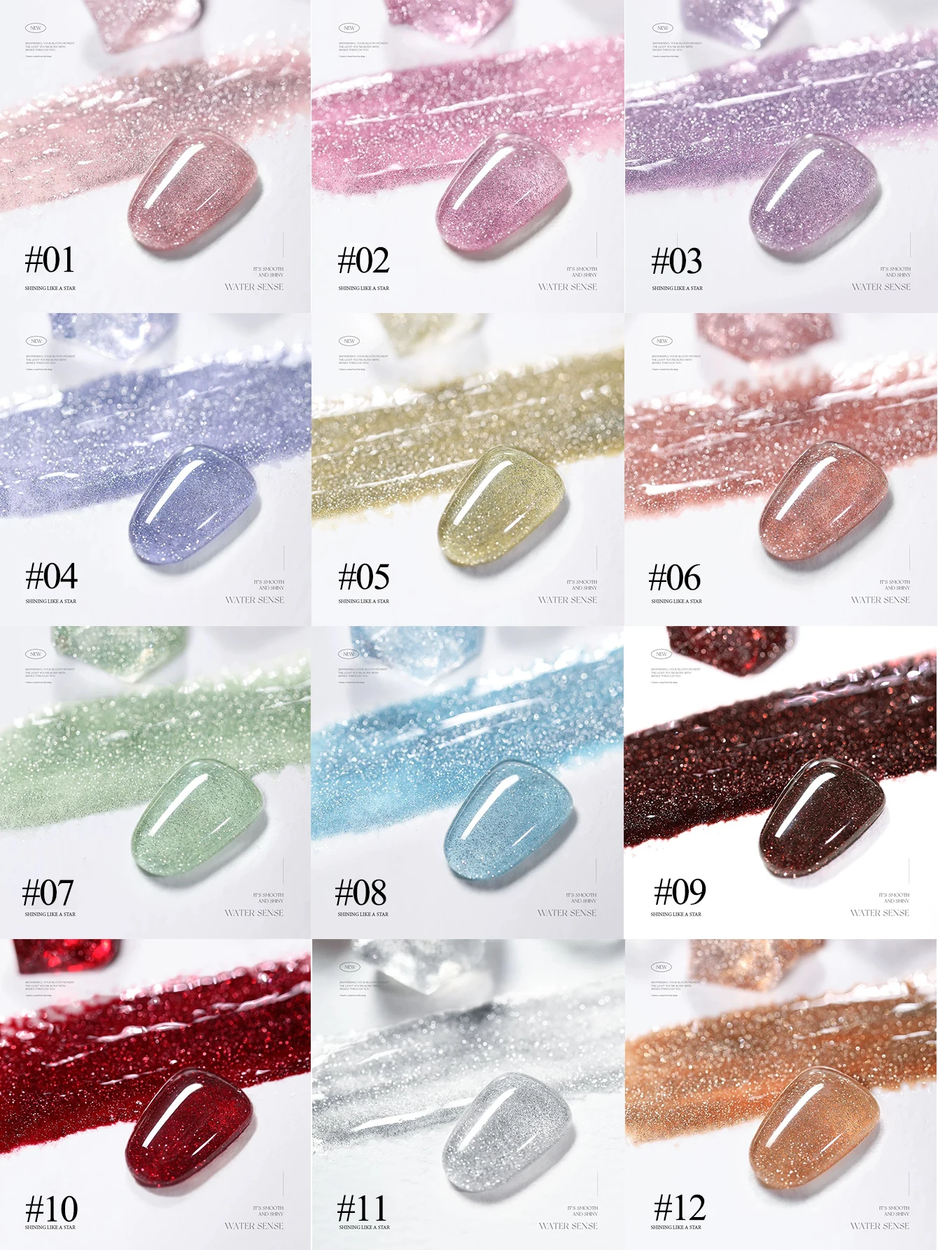 1 قطعة TC 2025 جديد الجليد شفافة كسر الماس هلام مسمار البولندية عاكس السماء المرصعة بالنجوم الماس فلاش غرامة الماس هلام مسمار الفن