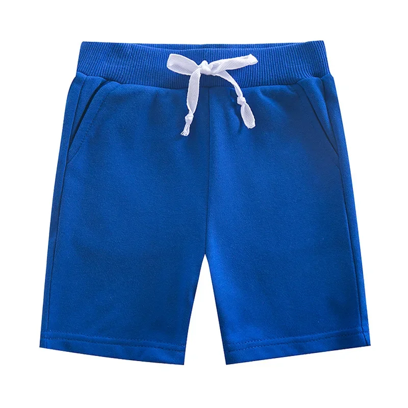 2025 Children Summer Shorts for Boys Girls Cotton Solid Elastic Waist Beach Short Sports Pants Toddler Kids Clothes Dropship 10Y